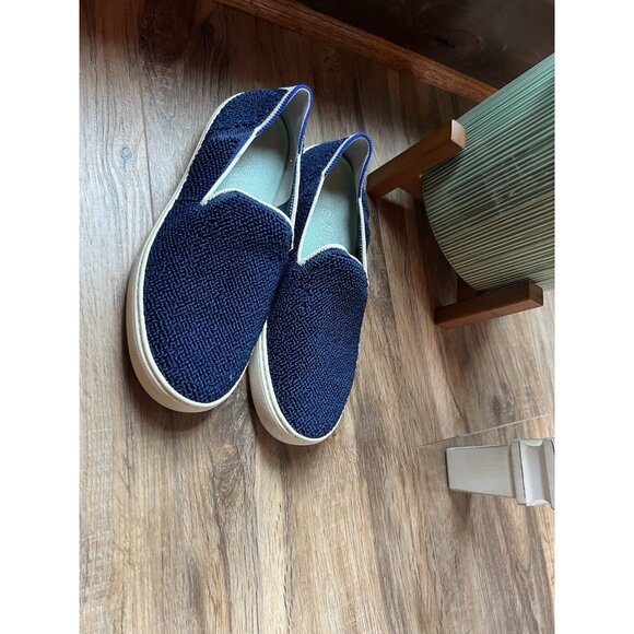 Rothy's The Slip On Terry Sapphire Fabric Low Top Lifestyle Sneakers Women’s 6.5 - Picture 3 of 11